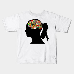 Colourful brain Kids T-Shirt